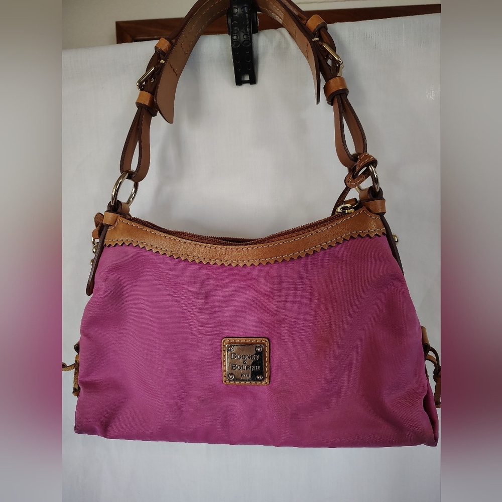 Dooney & Bourke Pink and Brown Shoulder Bag